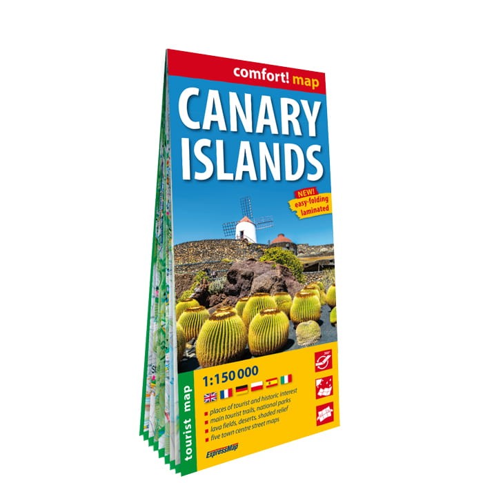 Îles Canaries (Canary Islands) ; carte routière et touristique, laminée 1 : 150 000 ExpressMap
