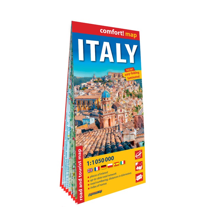 Italie (Italy) ; carte routière et touristique, laminée 1 : 1 050 000 ExpressMap