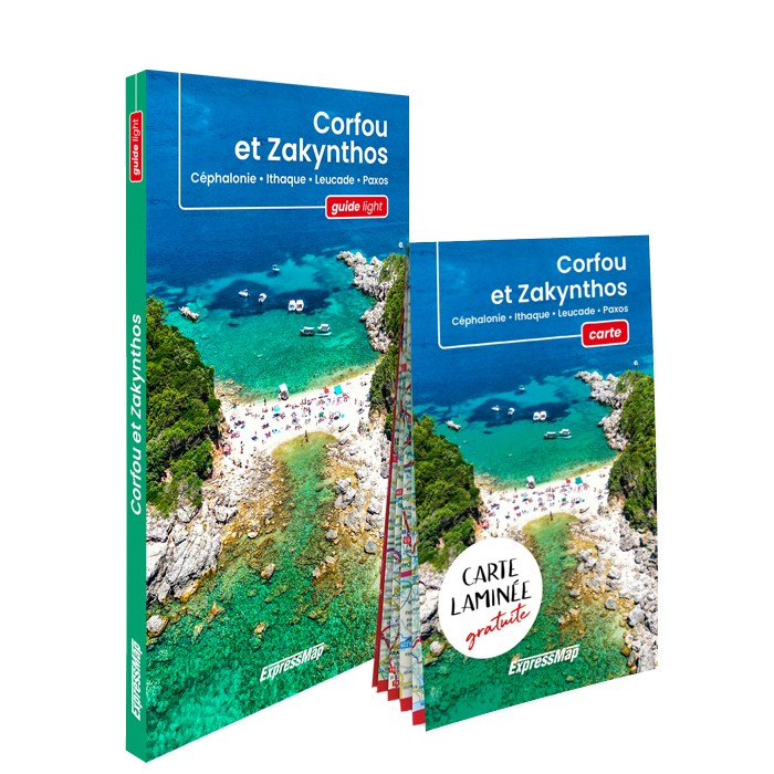 Corfou et Zakynthos. Céphalonie, Ithaque, Leucade, Paxos ; guide light ExpressMap