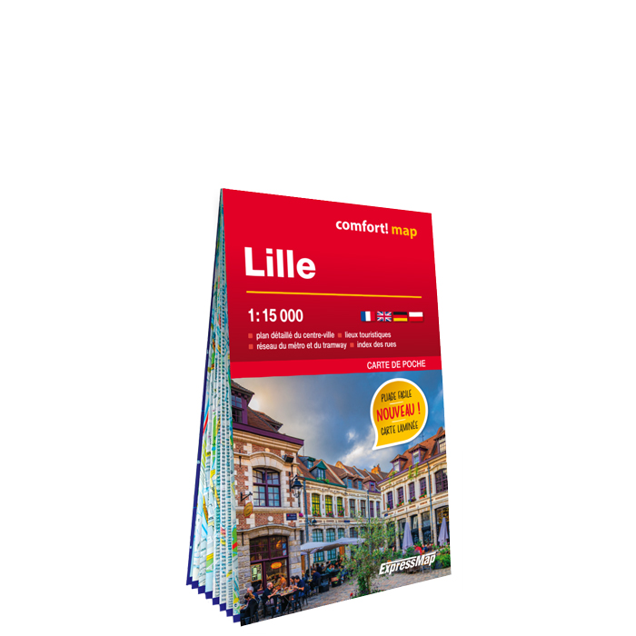 Lille ; plan de ville, laminée, format poche 1 : 15 000 ExpressMap