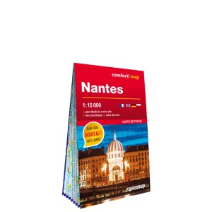 Nantes ; plan de ville, laminée, format poche 1 : 15 000