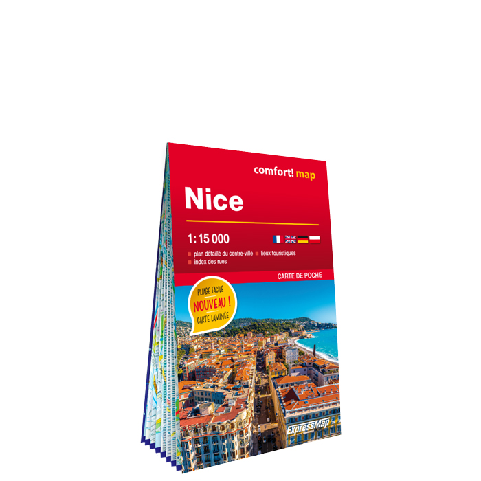 Nice ; plan de ville, laminée, format poche 1 : 15 000 ExpressMap
