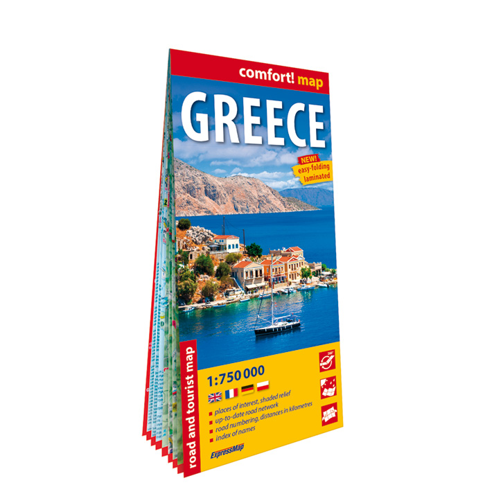 Grèce (Greece) ; carte routière et touristique, laminée 1 : 750 000 ExpressMap