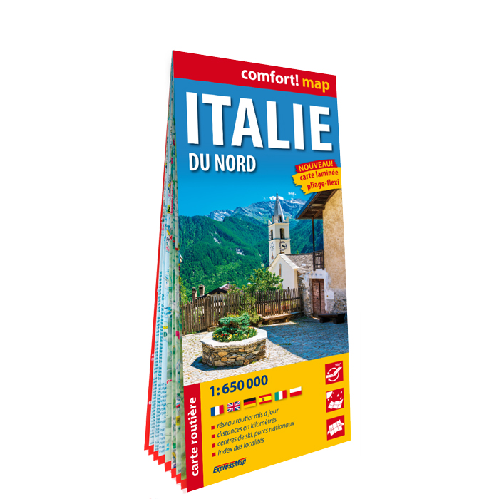 Italie du Nord ; carte routière, laminée 1 : 650 000 ExpressMap
