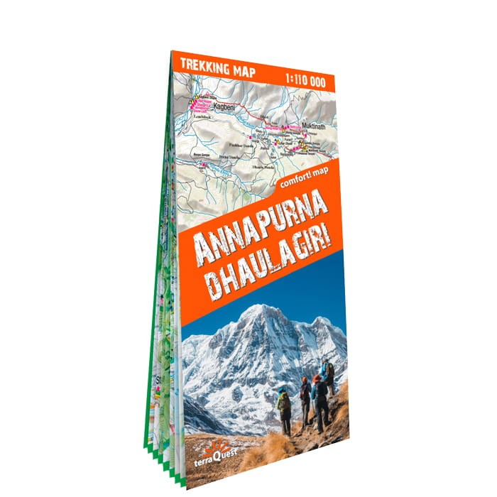 Annapurna, Dhaulagiri ; carte de trekking, laminée 1 : 110 000 ExpressMap