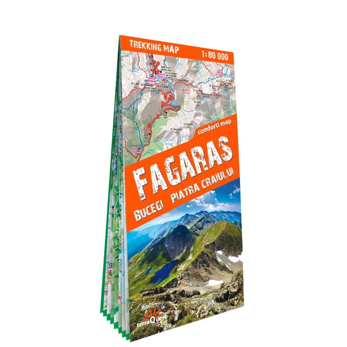 Fagaras, Bucegi, Piatra Craiului ; carte de trekking, laminée 1 : 80 000 ExpressMap