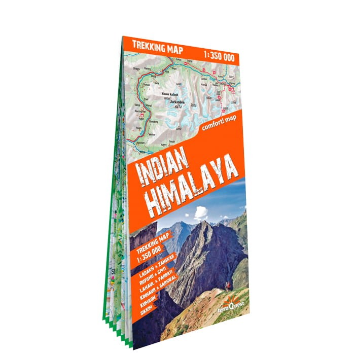 Himalaya Indien (Indian Himalaya) ; carte de trekking, laminée 1 : 350 000 ExpressMap