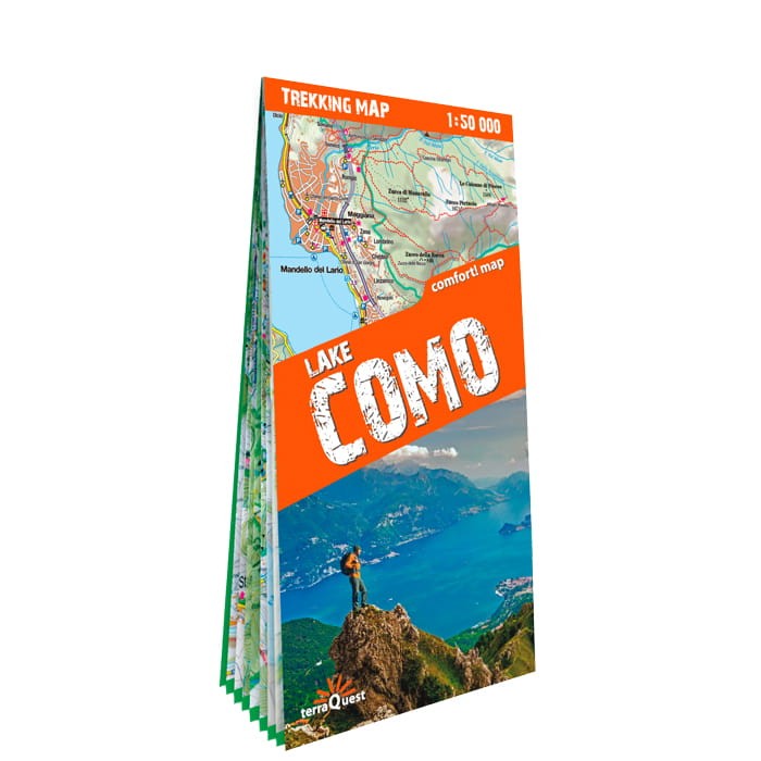 Lac de Côme (Lake Como) ; carte de trekking, laminée 1 : 50 000 ExpressMap