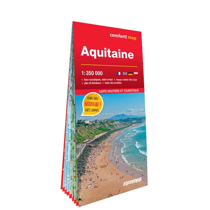 Aquitaine ; carte routière et touristique, laminée 1 : 350 000 ExpressMap